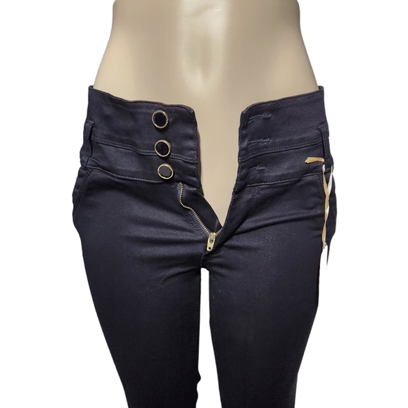 * New* Push Up  High Waist Colombian jeans size 14 black skinny jeans - Picture 3 of 14